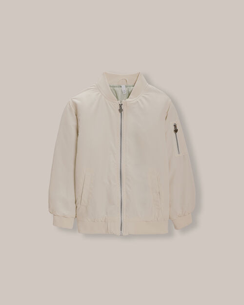 Chamarra Bomber Crema
